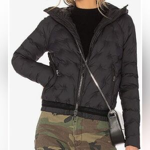 THE NORTH FACE CYROS BOMBER WOMENS DOWN QUILTED PUFFER JACKET SMALL HOOD